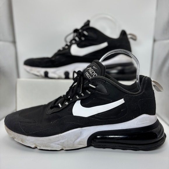 Nike Air Max 270 React Men's Running Shoes Black White Size 9 US EU42.5 - Picture 1 of 9